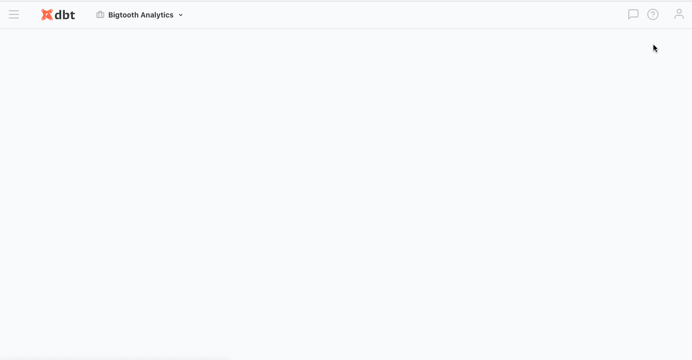 Link Button in dbt Cloud Credentials Screen Link Button in dbt Cloud Credentials Screen